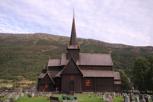 Stabkirche in Lom, Norwegen